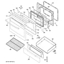 GE JGB770DEF1WW door & drawer parts diagram
