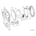 GE GMAN1200D0WW front panel & door diagram