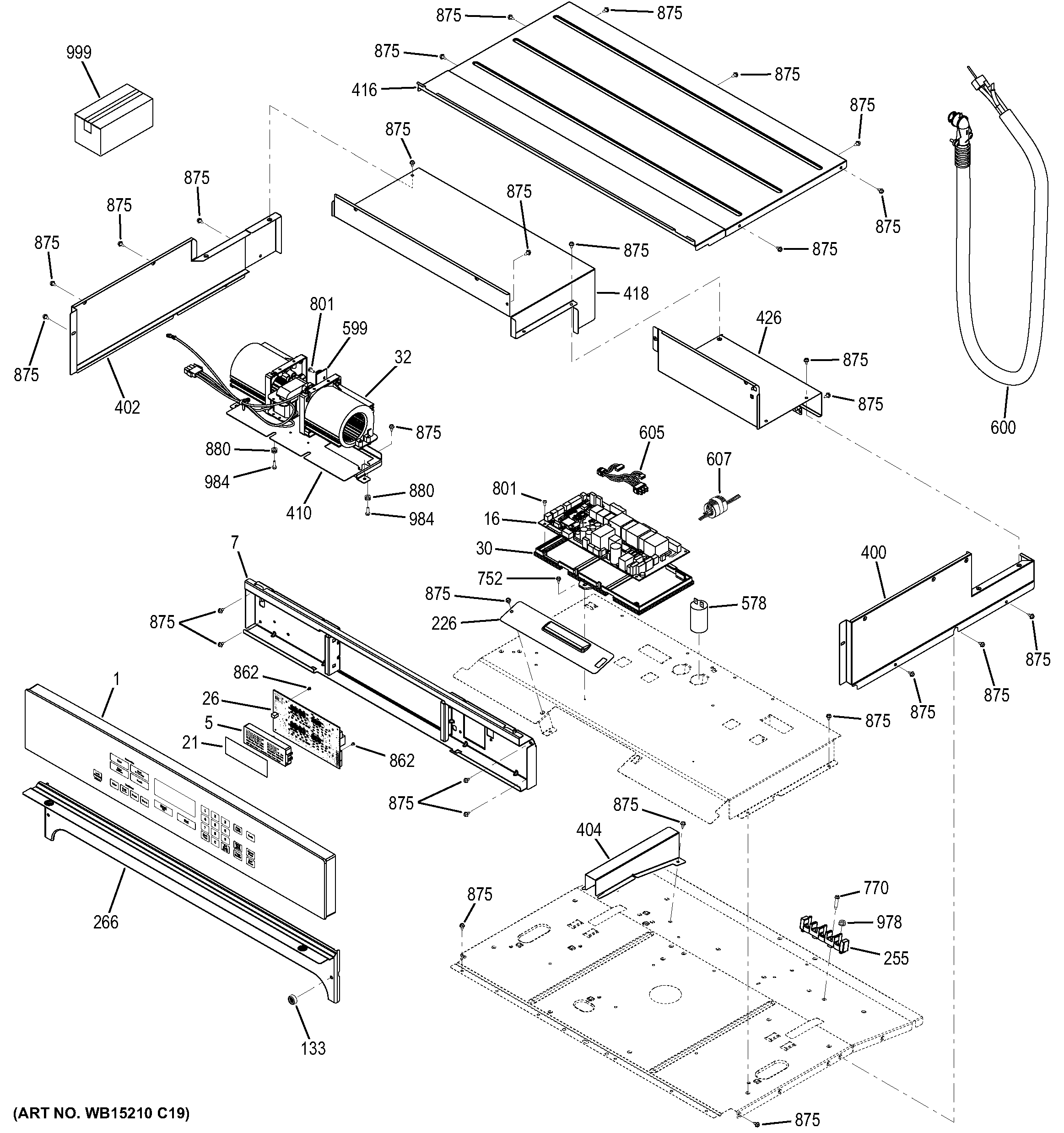 GE PT7050DF1BB control panel diagram
