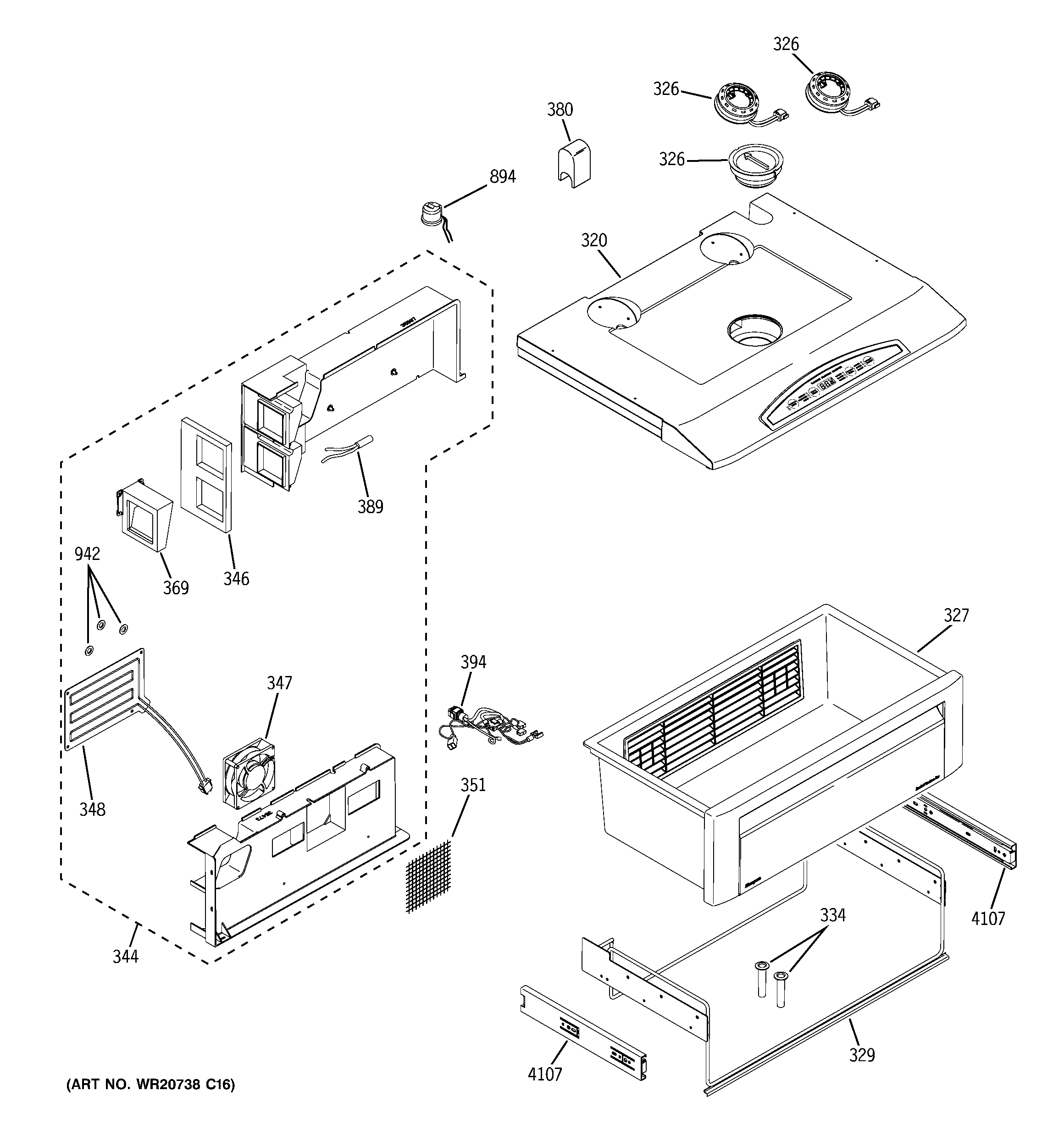 GE ZIS360NXA quick chill diagram
