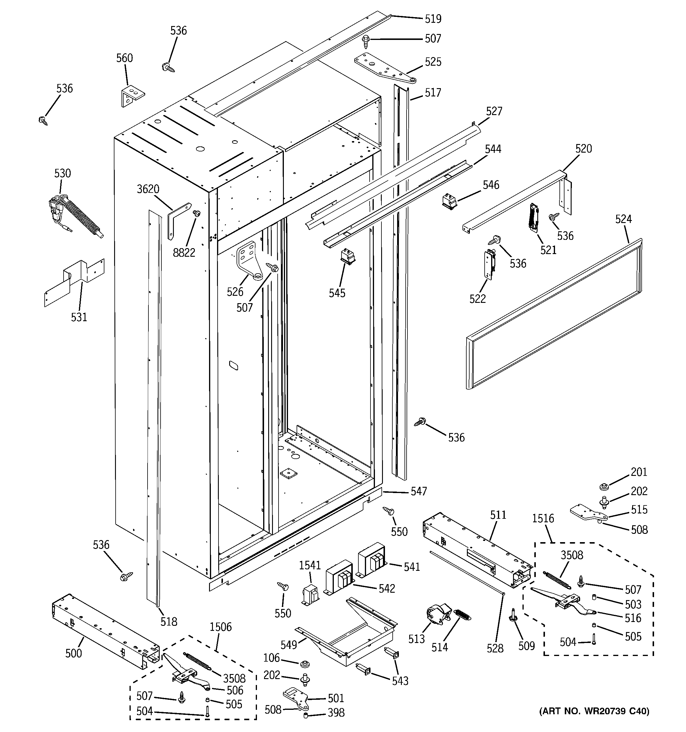 GE ZIS360NXB case parts diagram