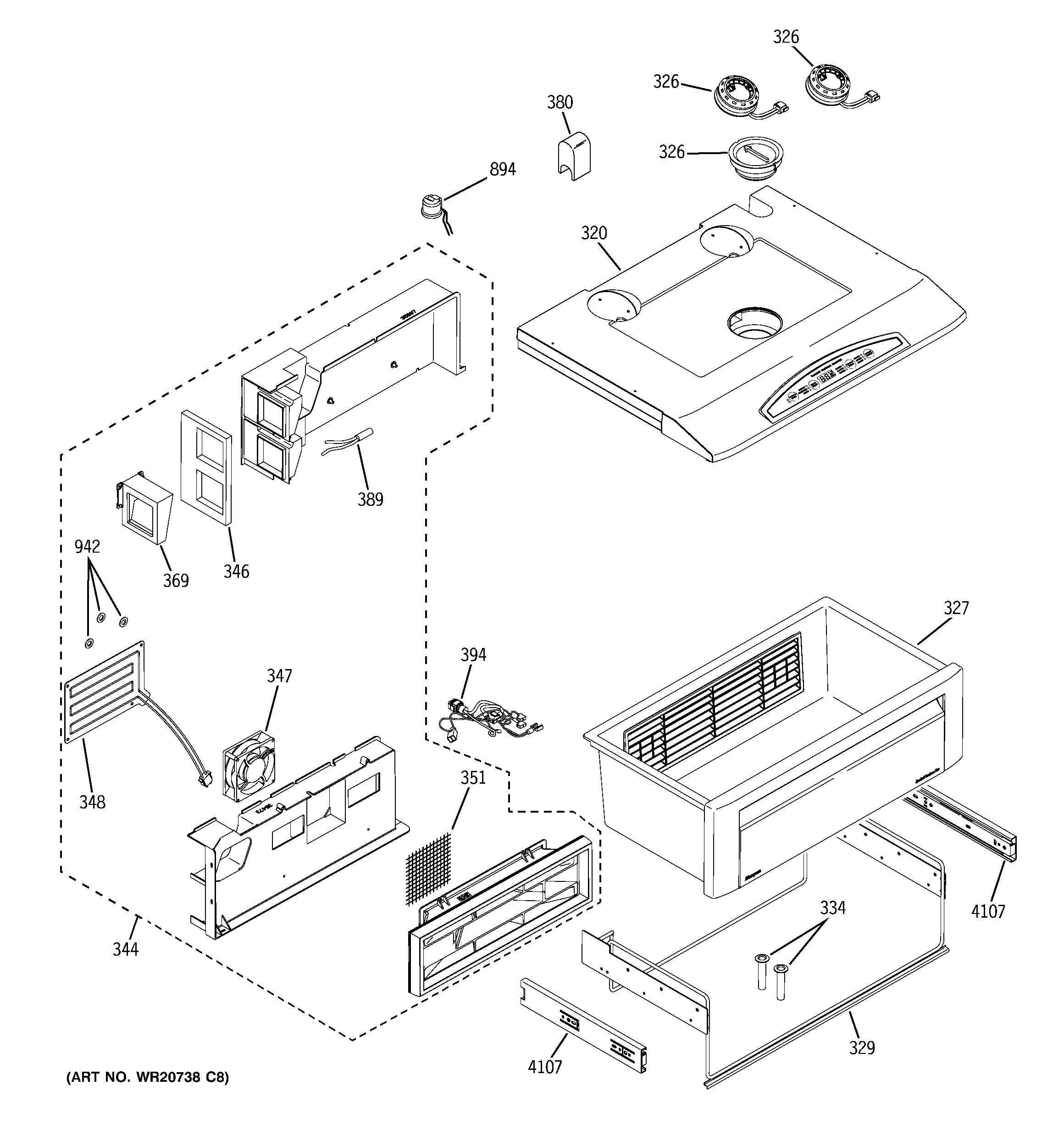GE ZIS480NXA quick chill diagram