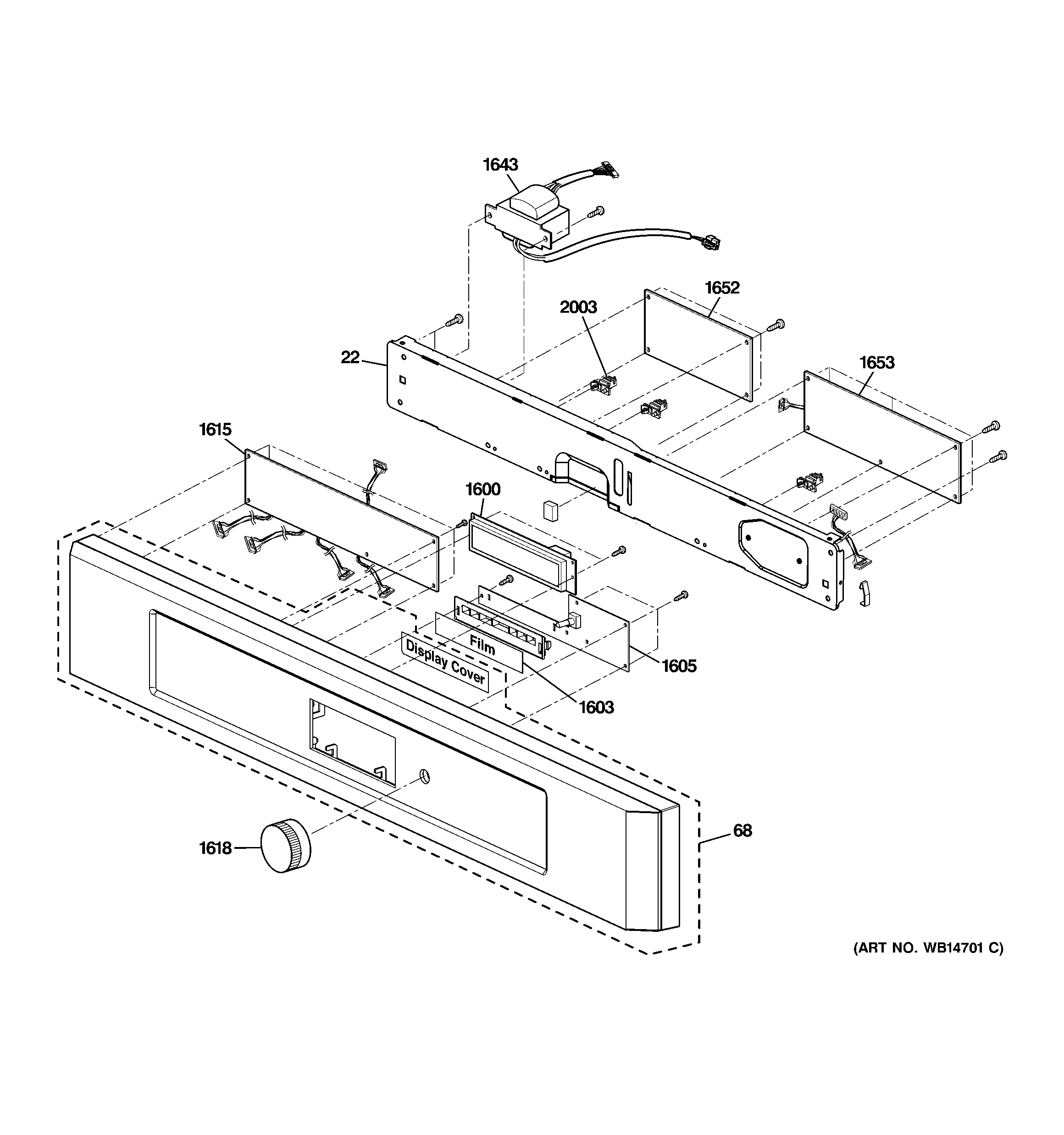 GE ZSC1202NSS01 control parts diagram