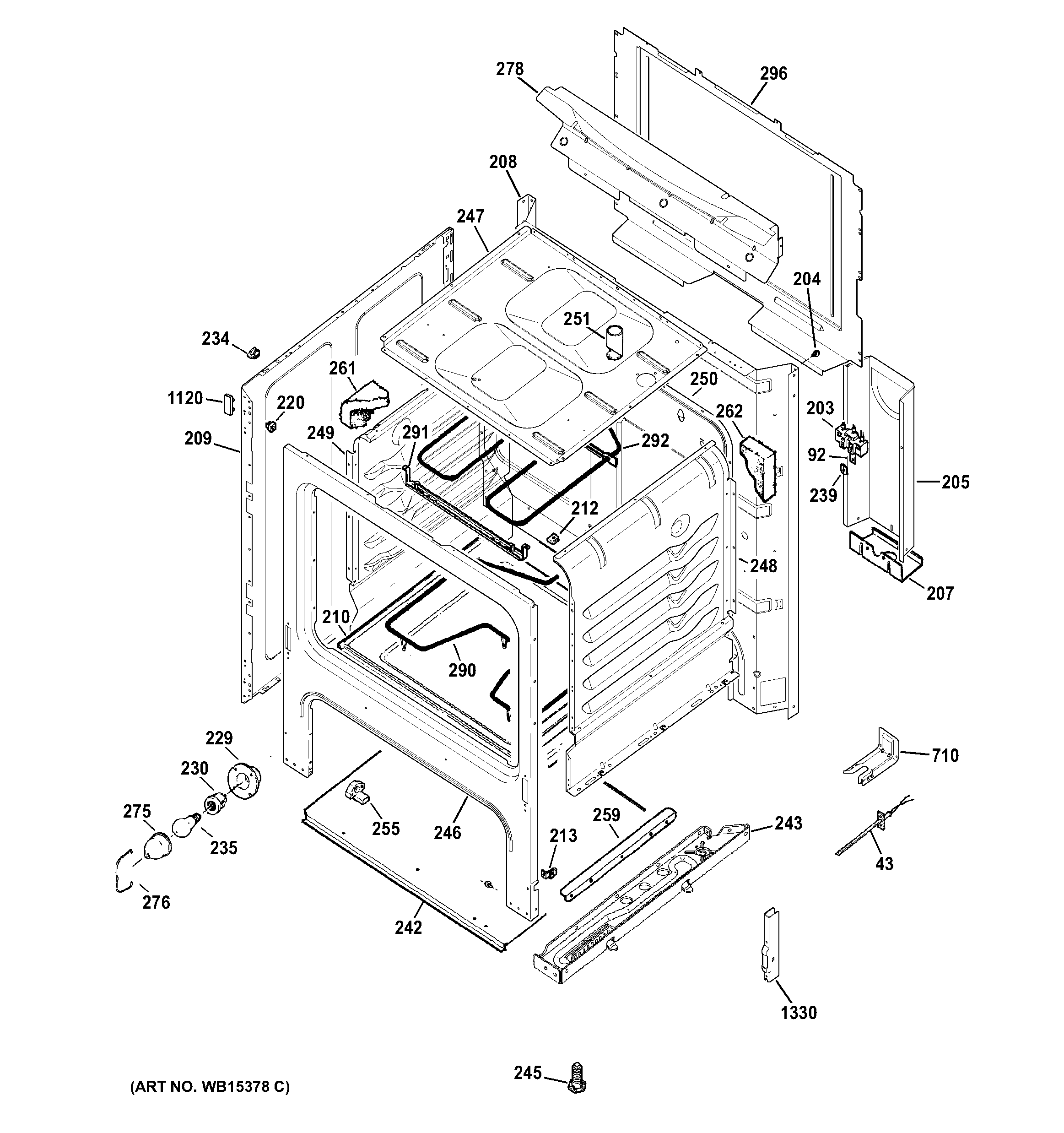 GE JBS27RF1SS body parts diagram