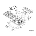 GE JGB870DEF1WW control panel & cooktop diagram