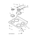 GE JB350DF1CC cooktop diagram