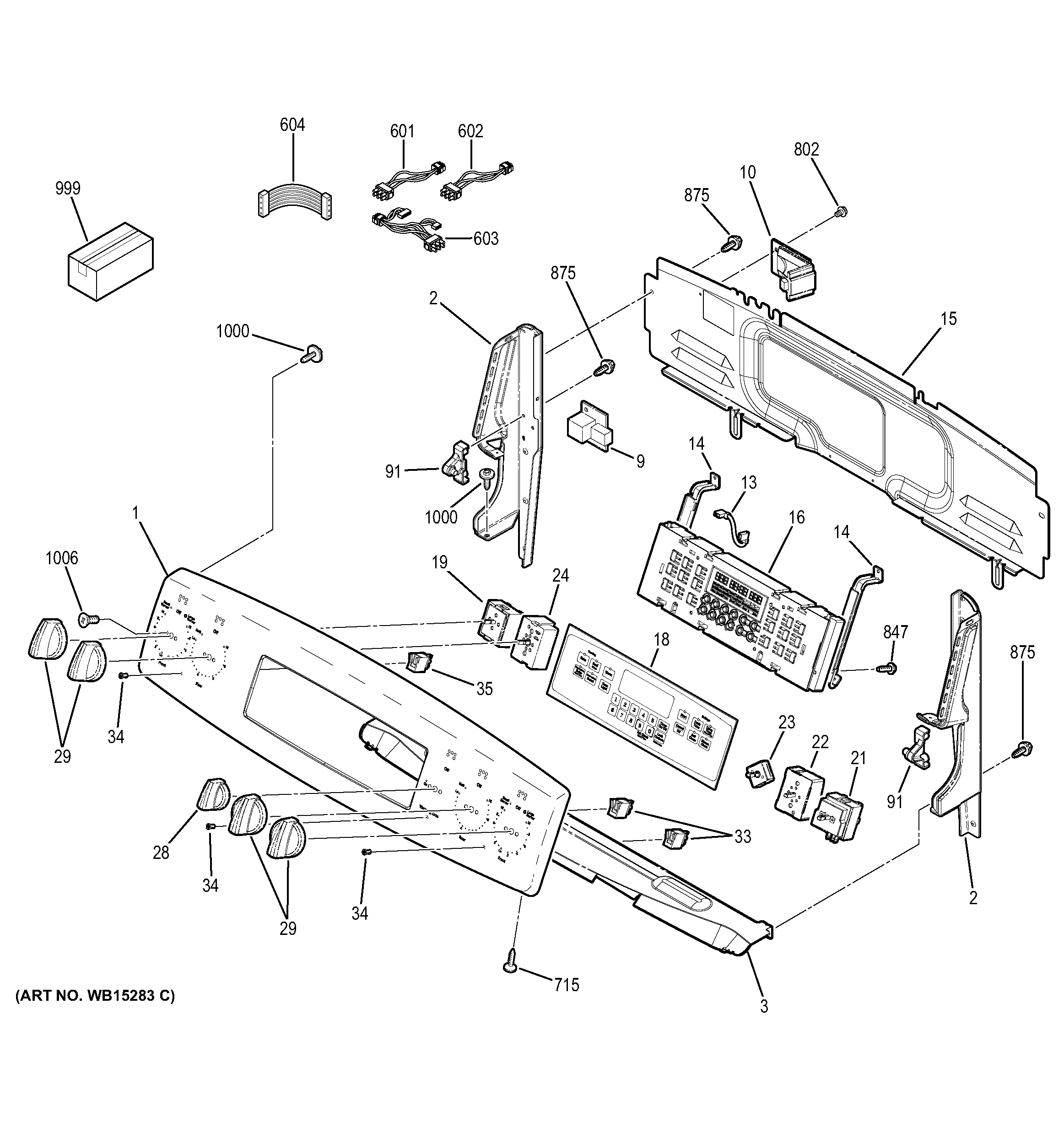GE JB745DF1WW control panel diagram