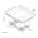 GE JD630SF1SS cooktop diagram