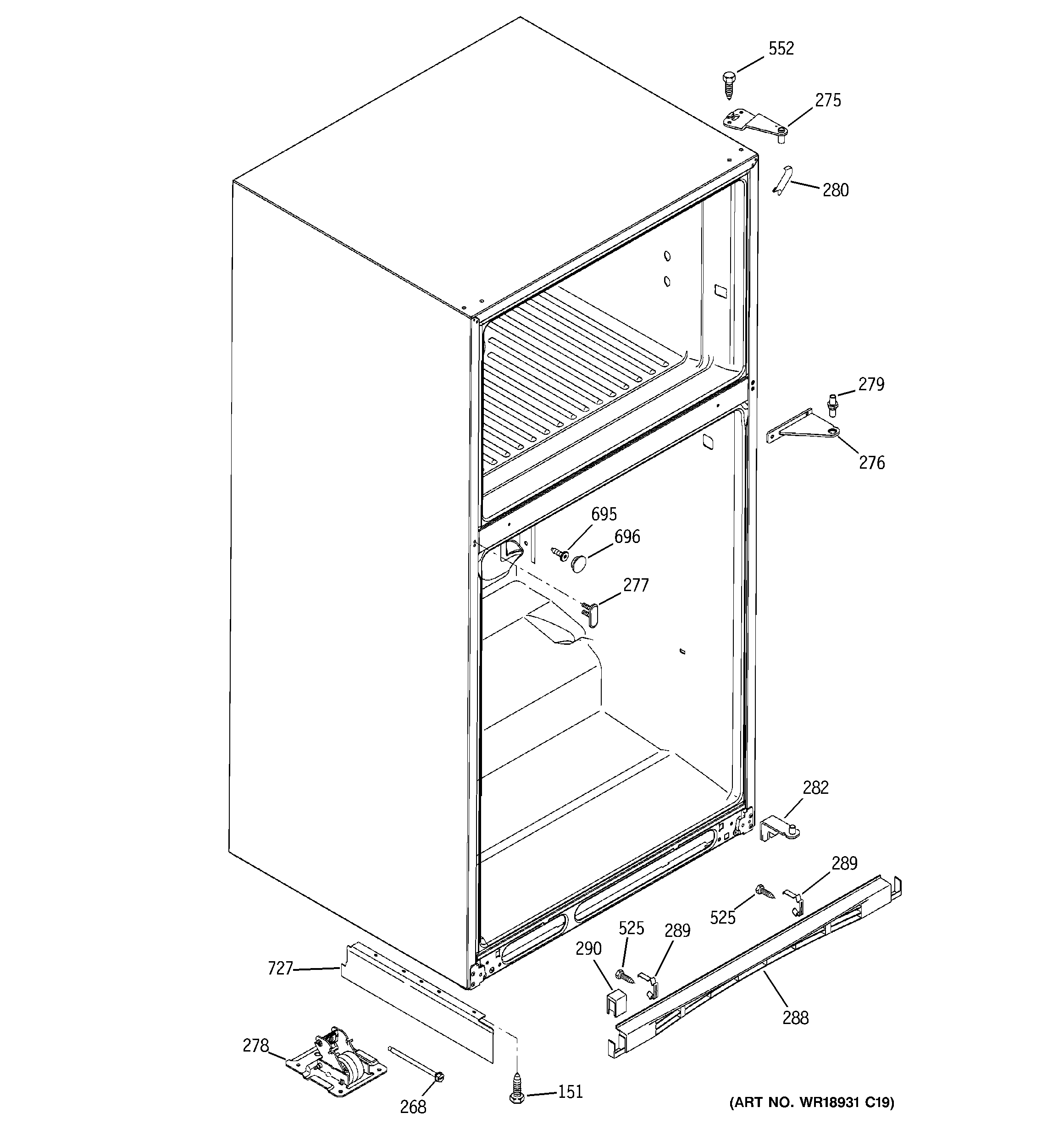 GE GTS22SBXARSS case parts diagram
