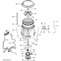 GE GTWN8155D0MC tub & motor diagram