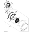 GE GFDN245EL1MS drum diagram