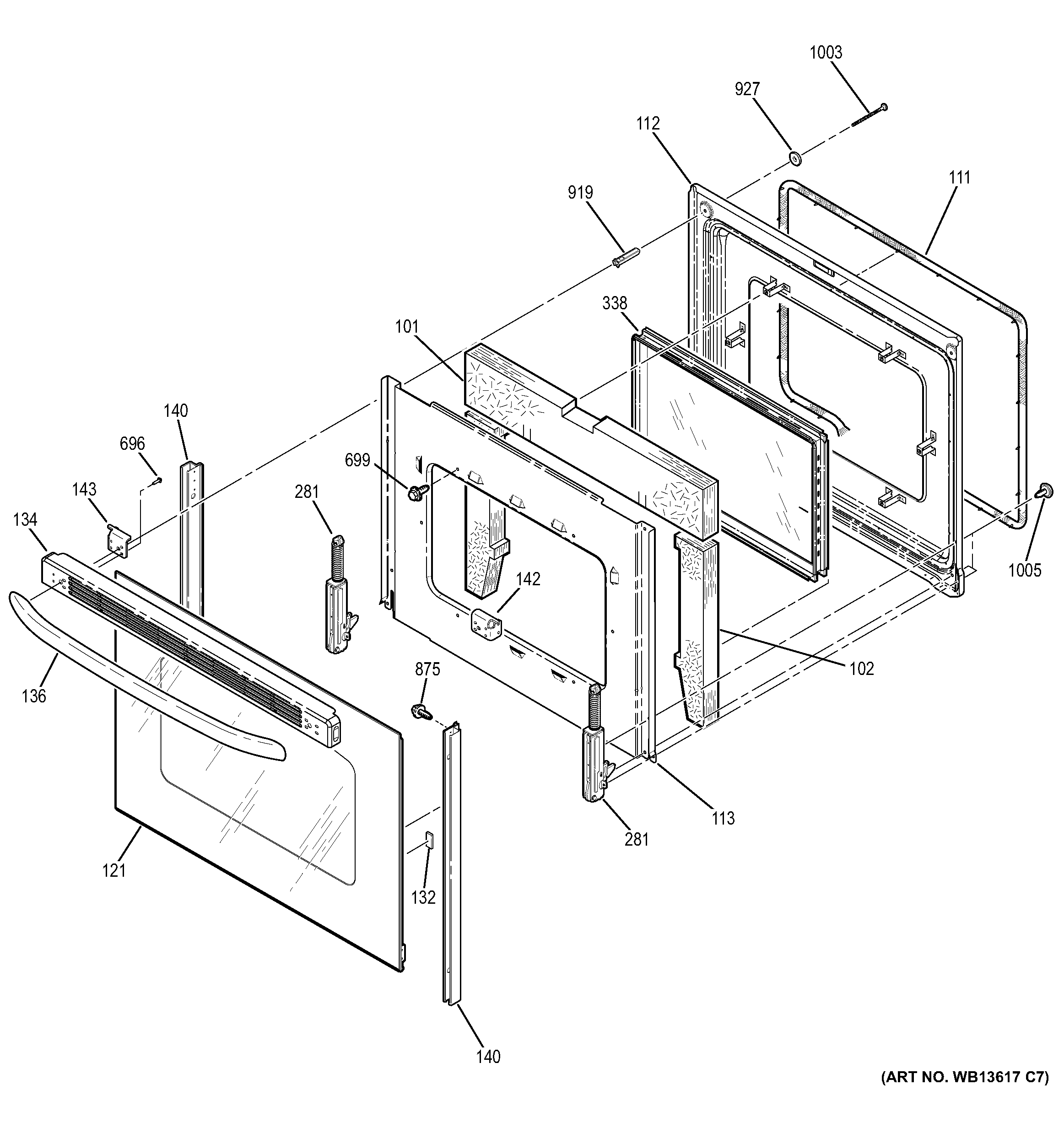 GE JBS55SM8SS door diagram