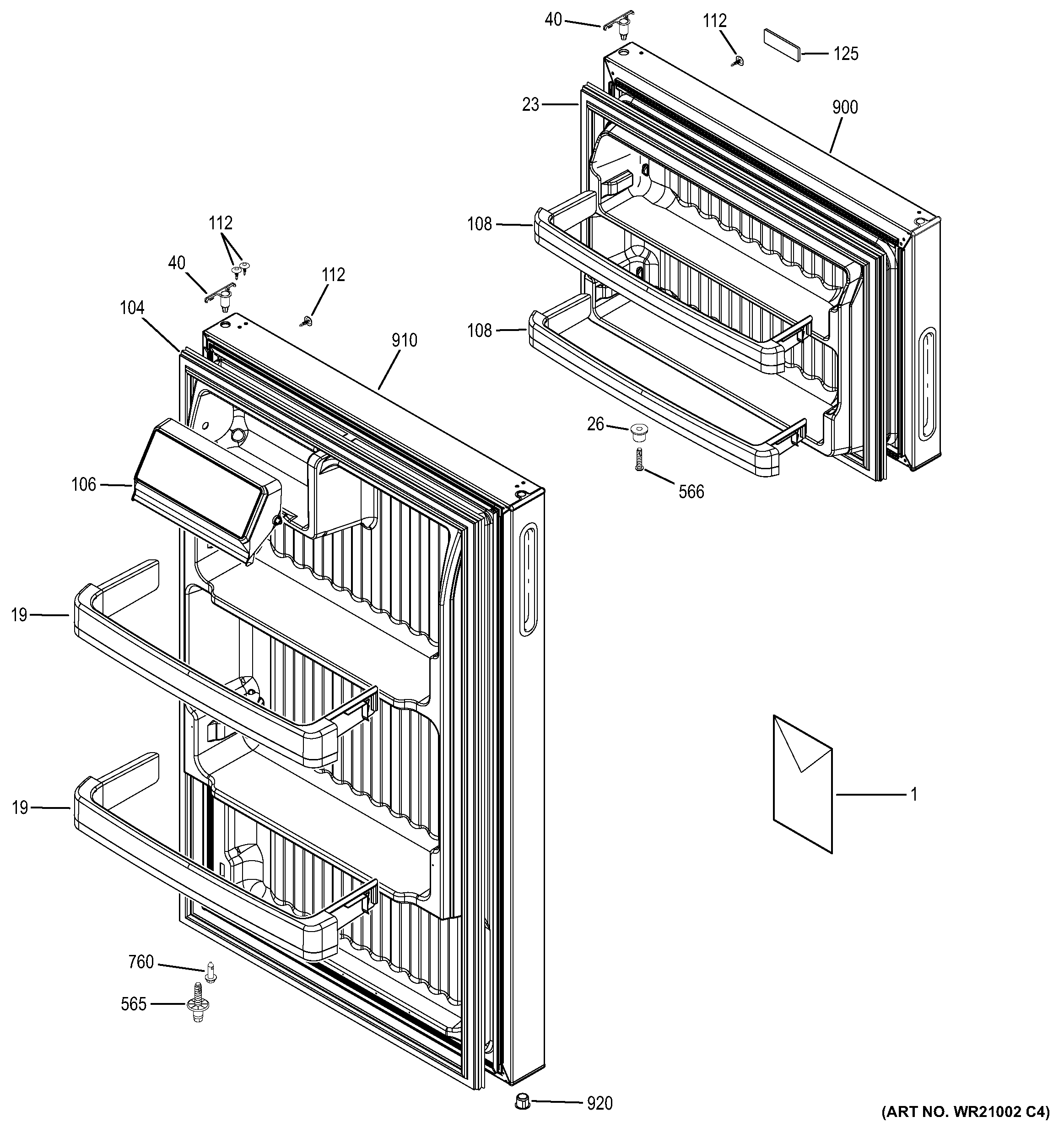Hotpoint HTR16BBEMRBB doors diagram
