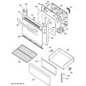 Hotpoint RB757BH6WH door & drawer parts diagram
