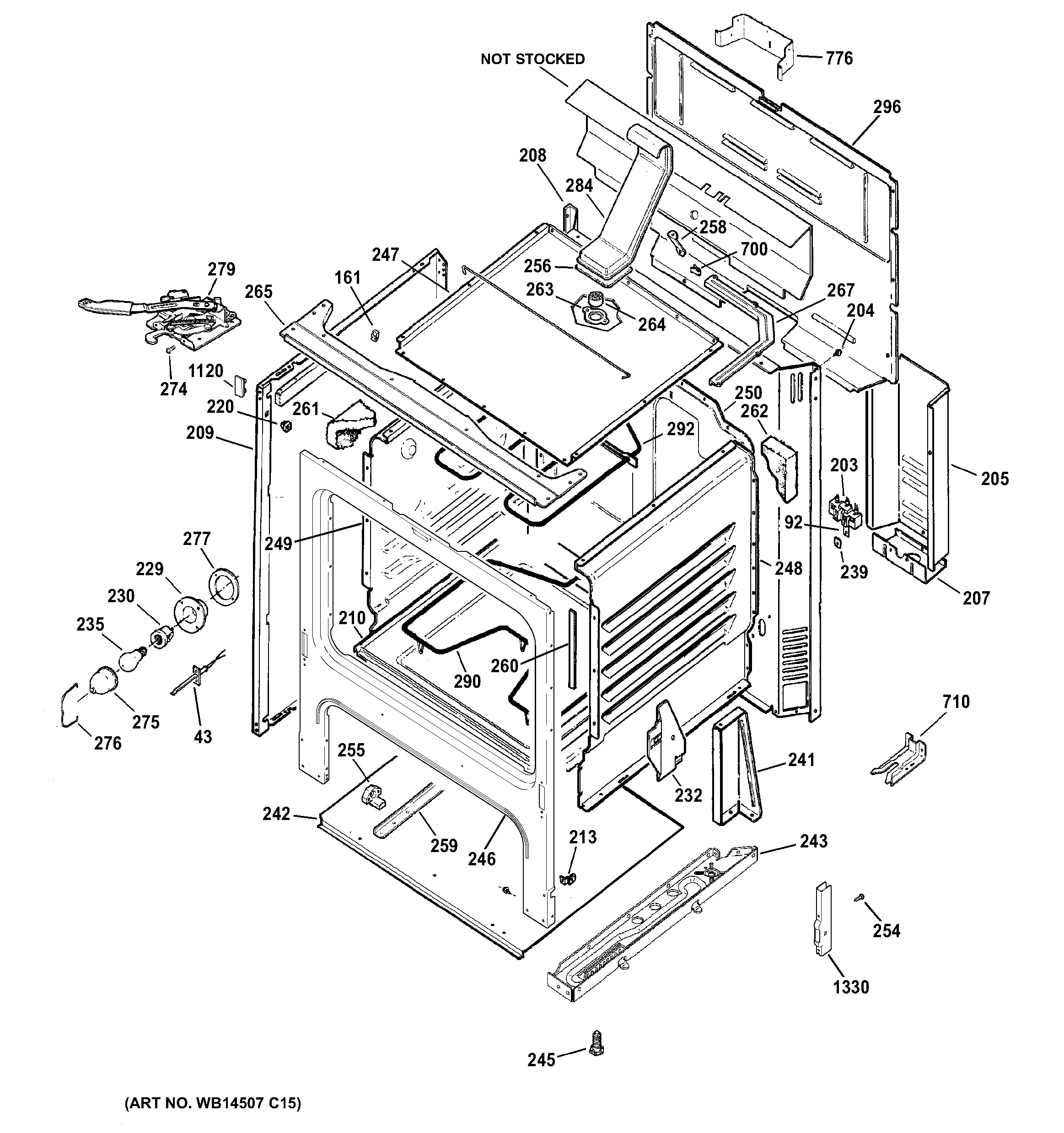 Hotpoint RB790DT3BB body parts diagram