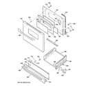 Hotpoint RGB526DET3WW door & drawer parts diagram