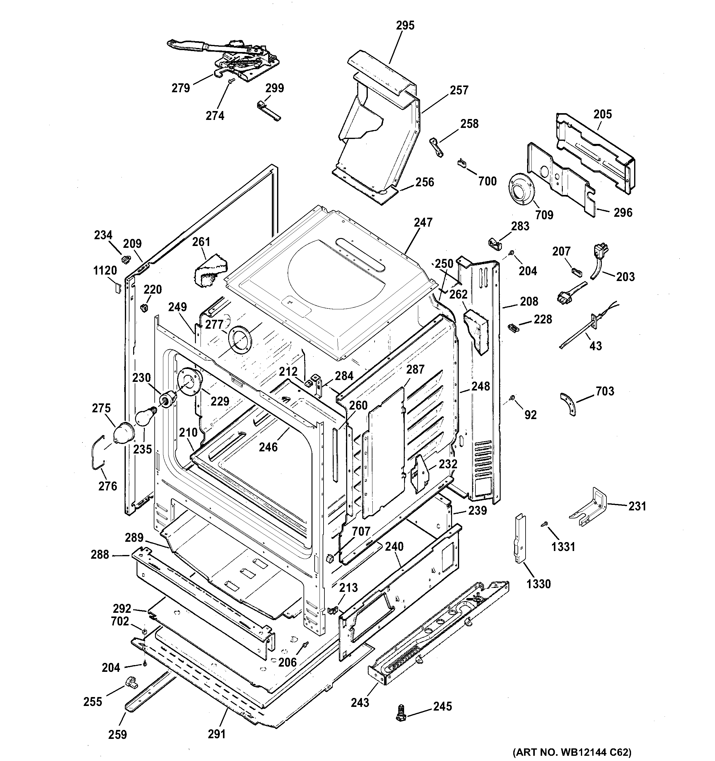 Hotpoint RGB745DEP6CT body parts diagram