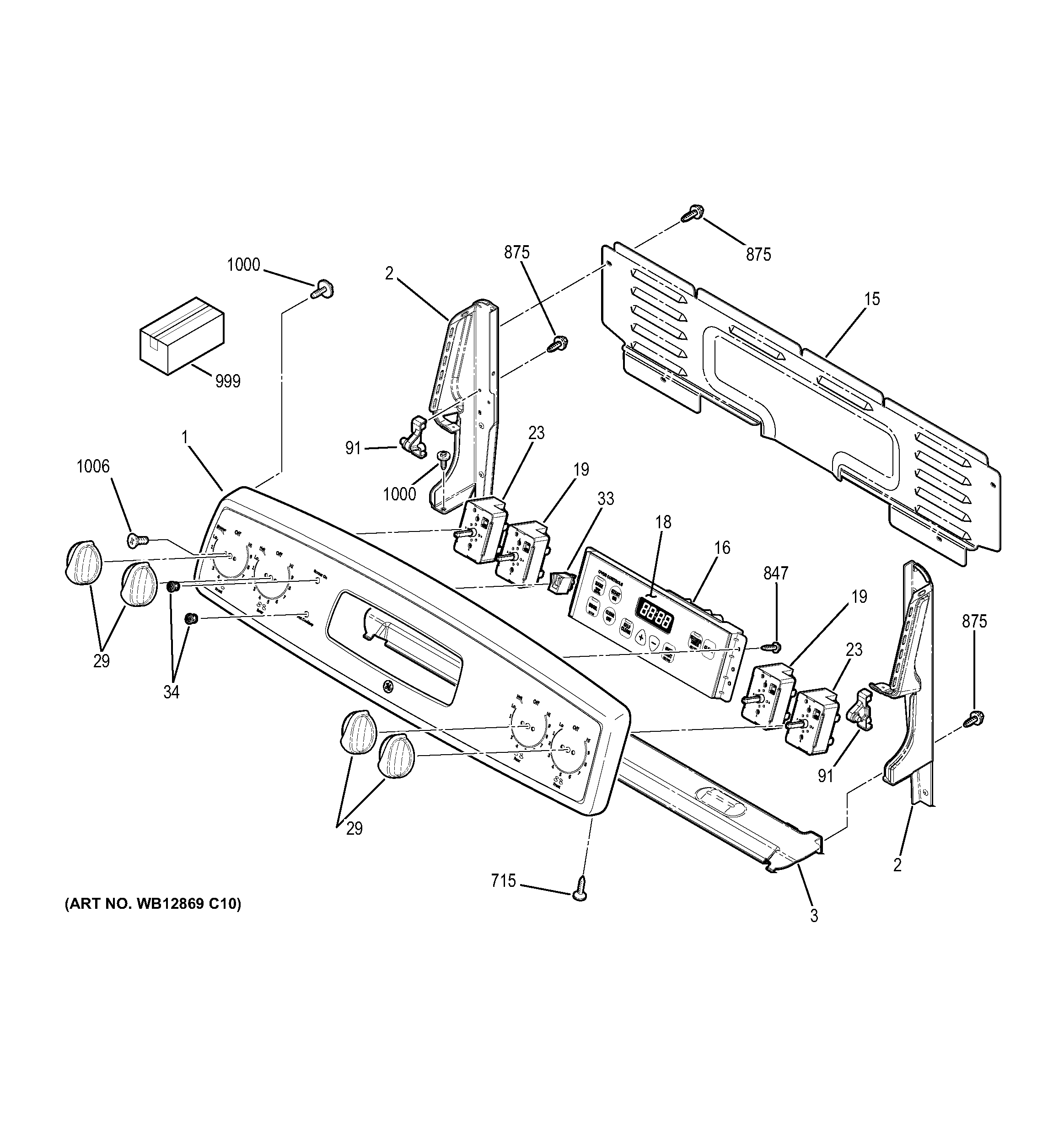 GE JBP23SR6SS control panel diagram