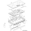 GE PHP960DM3BB cooktop diagram