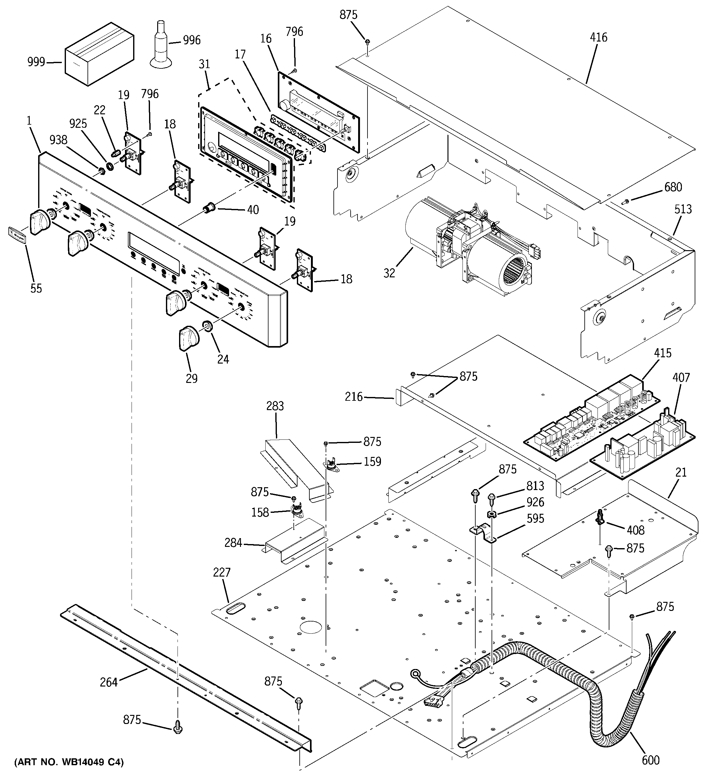 GE ZET2SM3SS control panel diagram