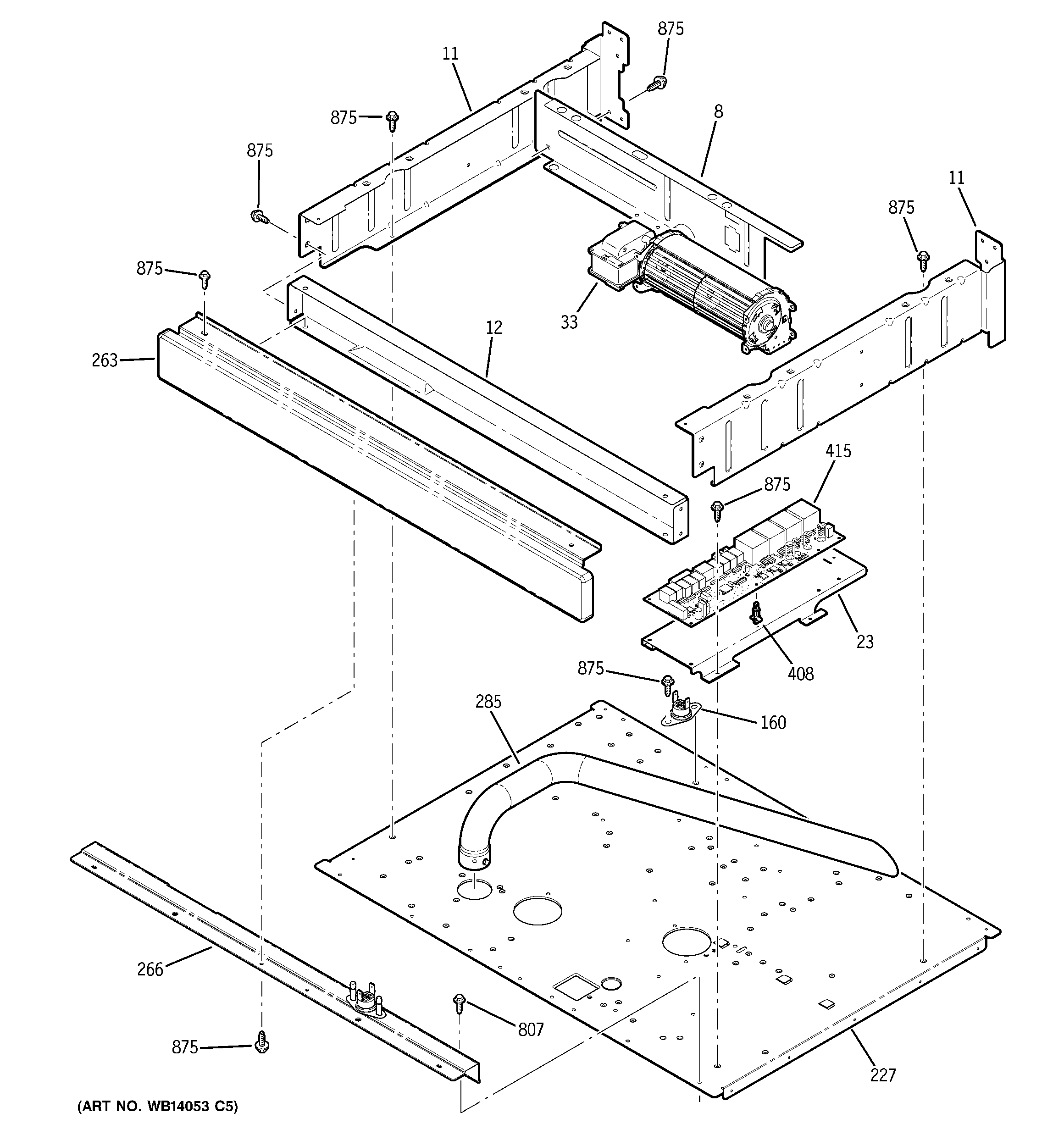 GE ZET2SM3SS center spacer diagram