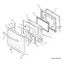 GE PB930DH1BB door diagram