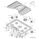 GE PGP953SET2SS control panel & cooktop diagram
