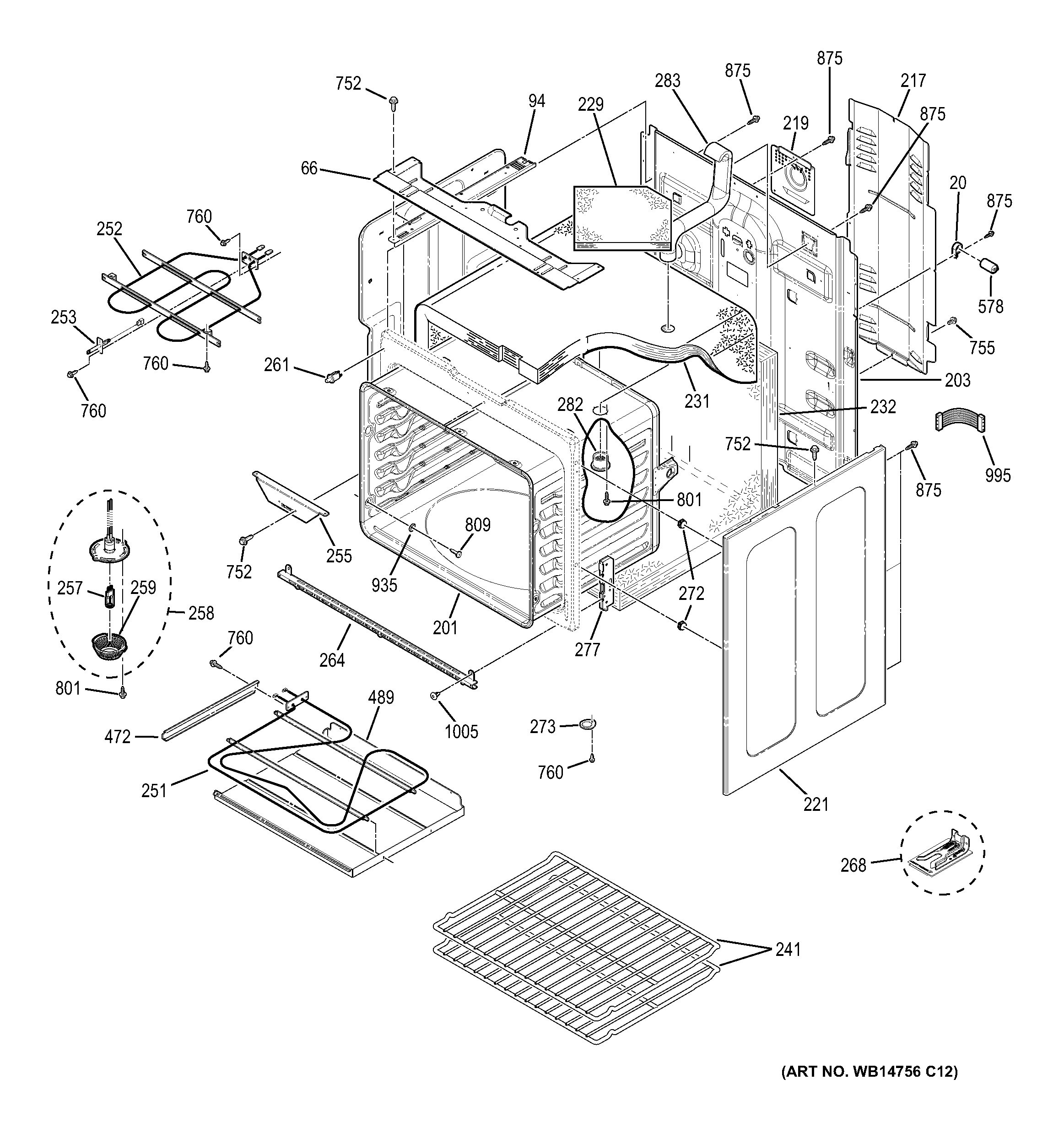 GE JB840DP2BB body parts diagram