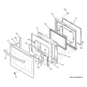 GE PB930DF2BB door diagram