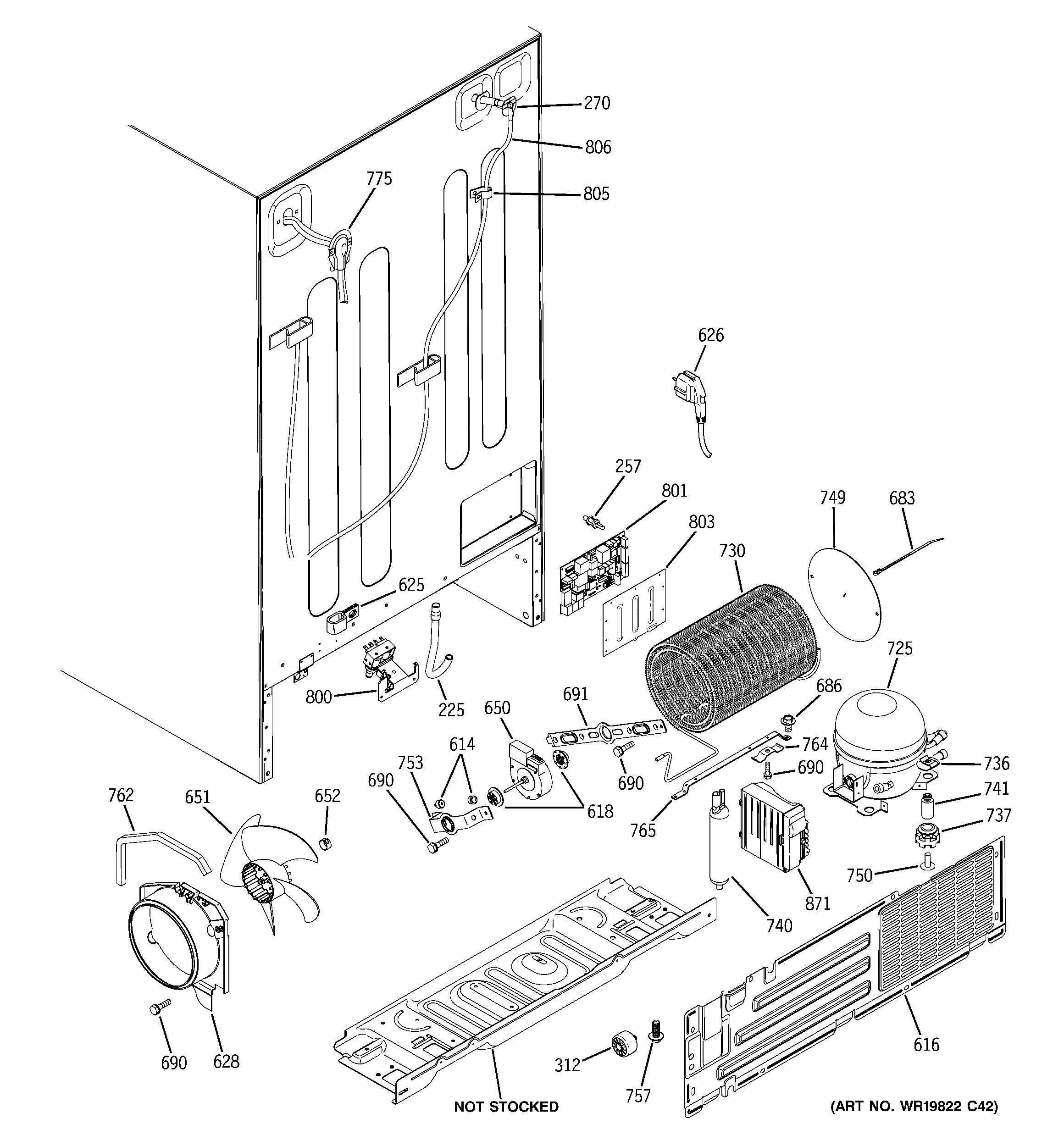 GE PSE29KSECCSS machine compartment diagram