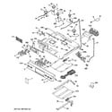 GE CGS975SED4SS control panel, gas & burner parts diagram