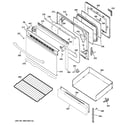 GE JGB697DEH1BB door & drawer parts diagram