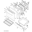 GE JGB697EEH1ES door & drawer parts diagram