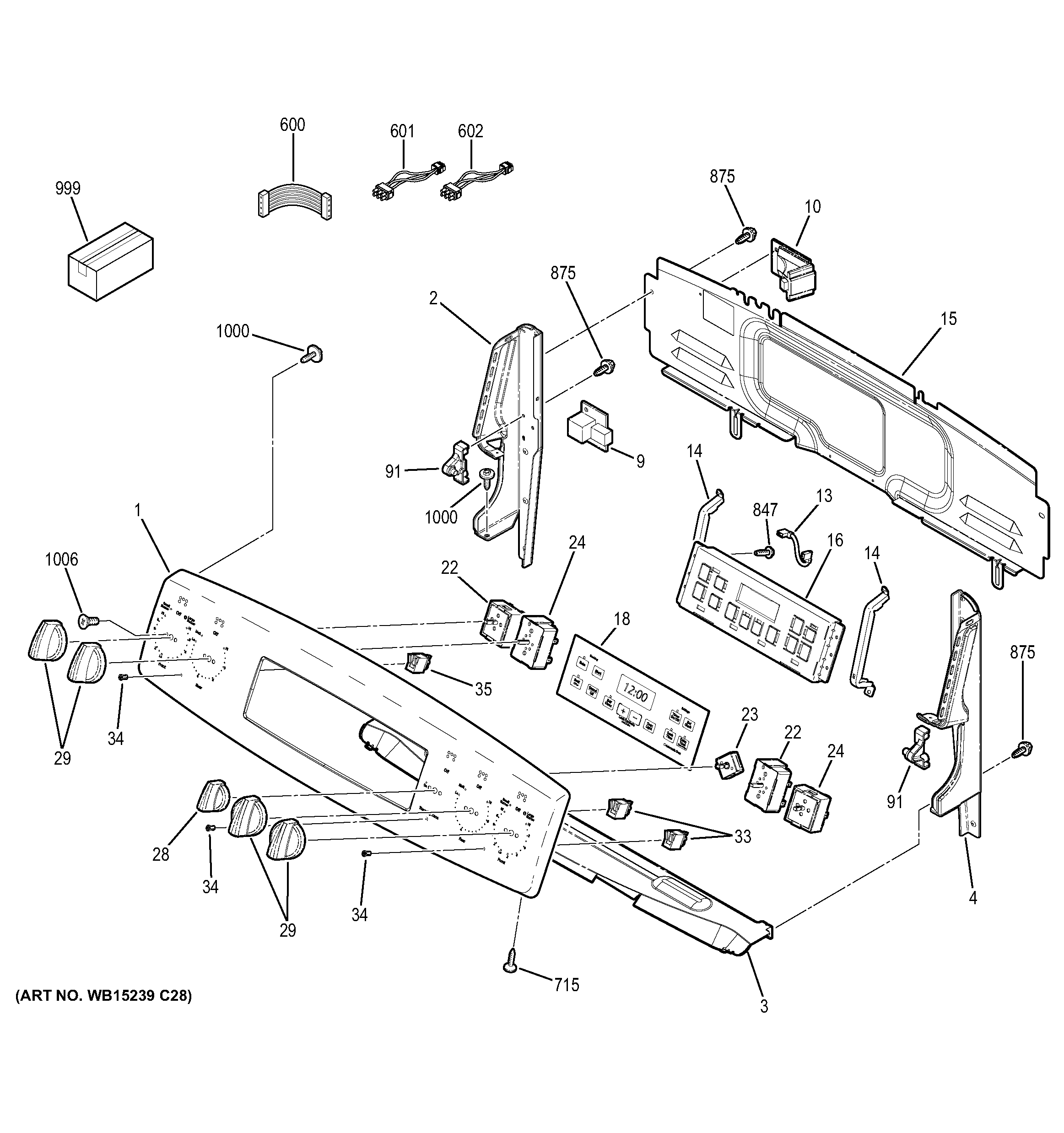 GE JB740SF2SS control panel diagram