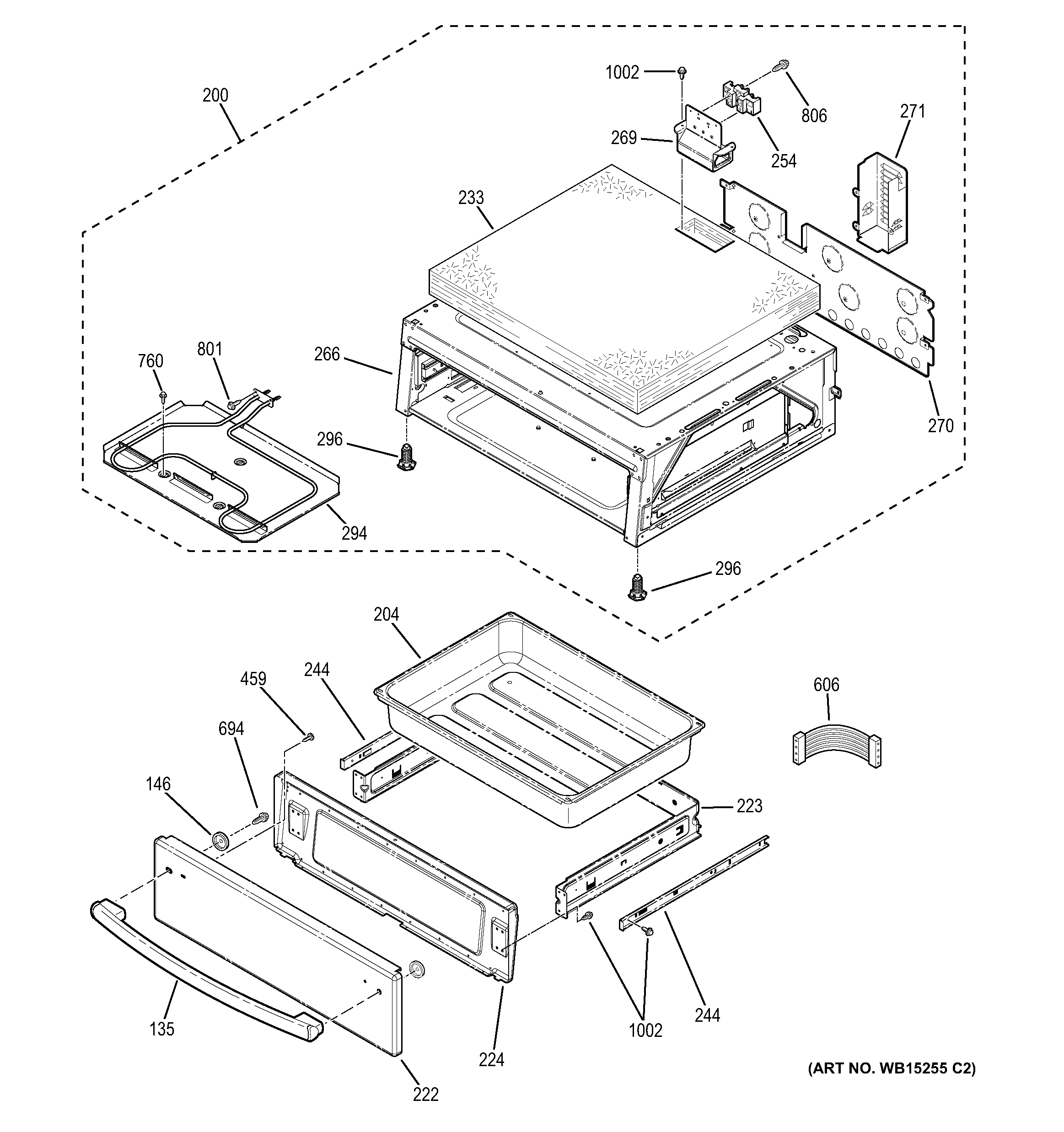 GE PB930SH2SS warming drawer diagram