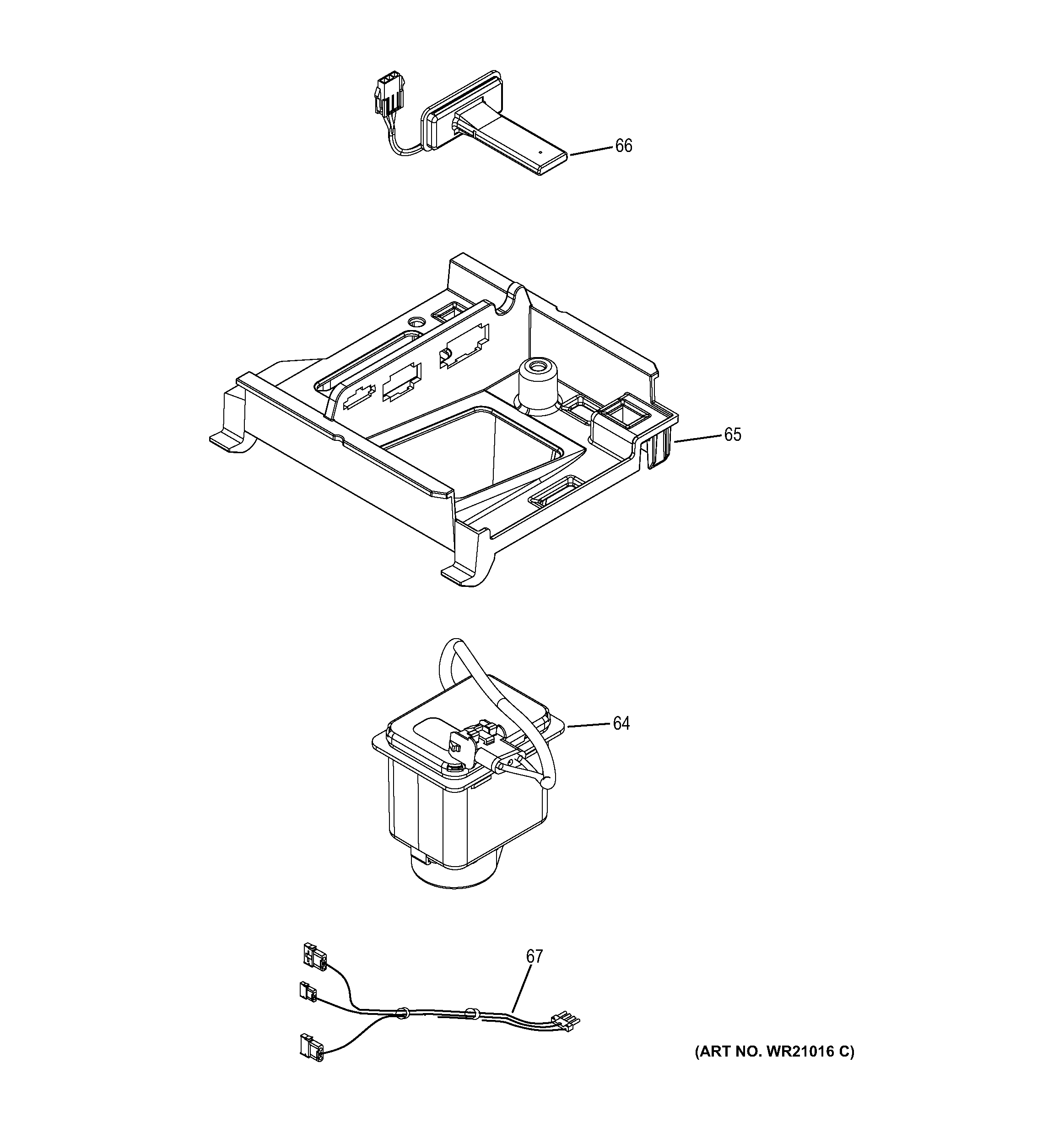 GE ZDIS15SSHALH pump parts diagram