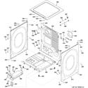 GE GFDS265EF0MC cabinet & top panel diagram