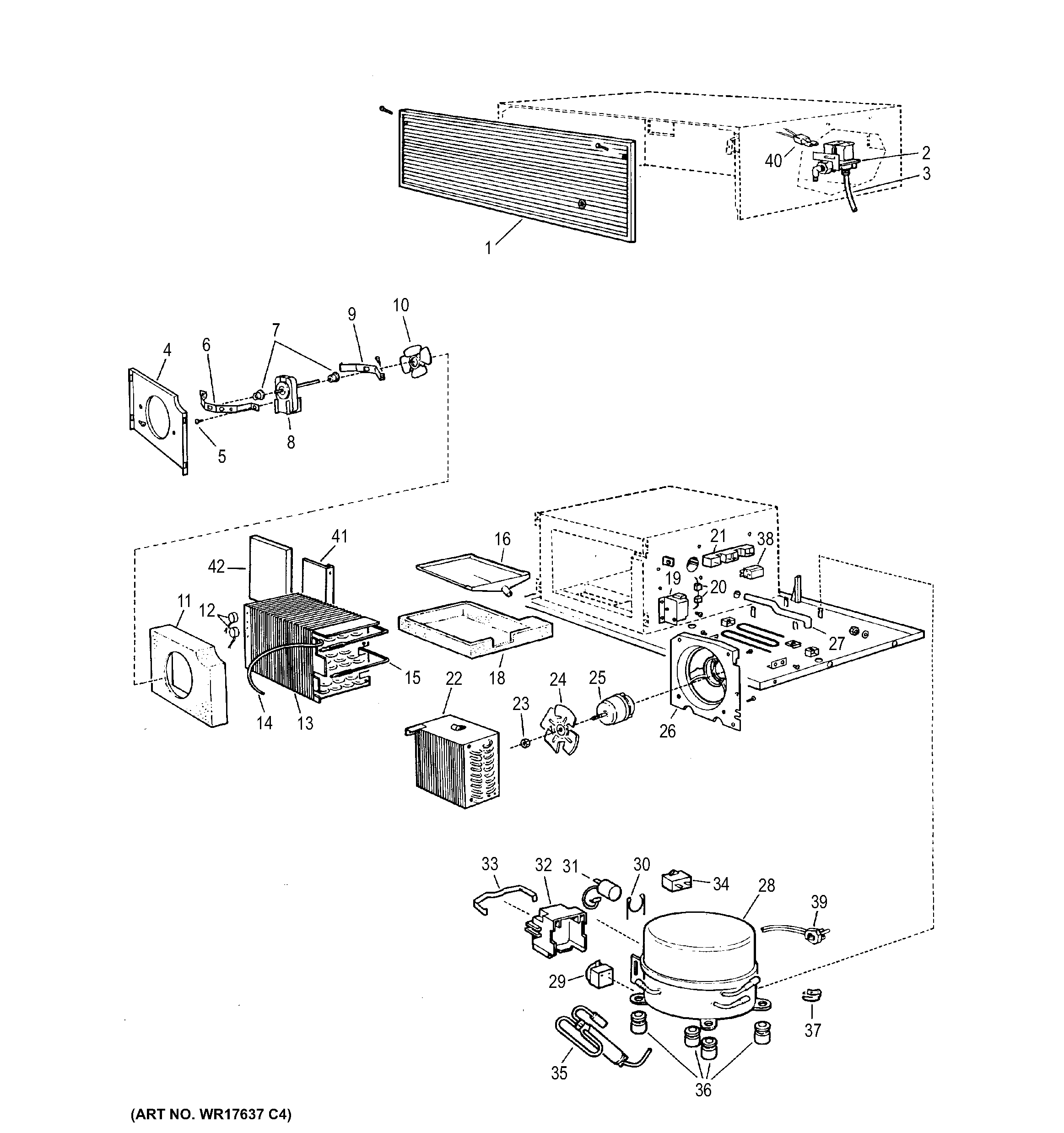 GE BCS42ELC unit assembly diagram