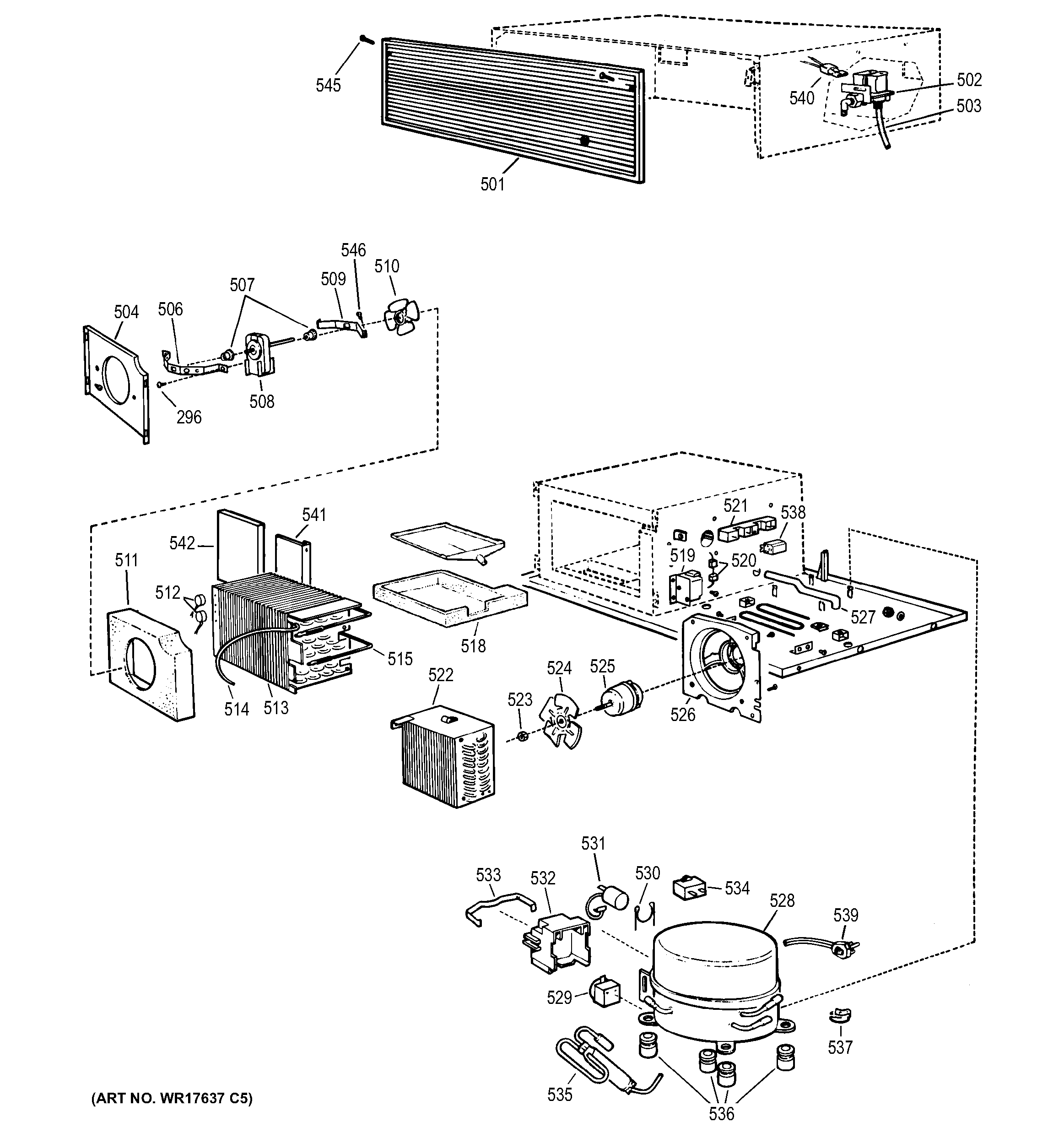 GE BISB42ELC unit assembly diagram