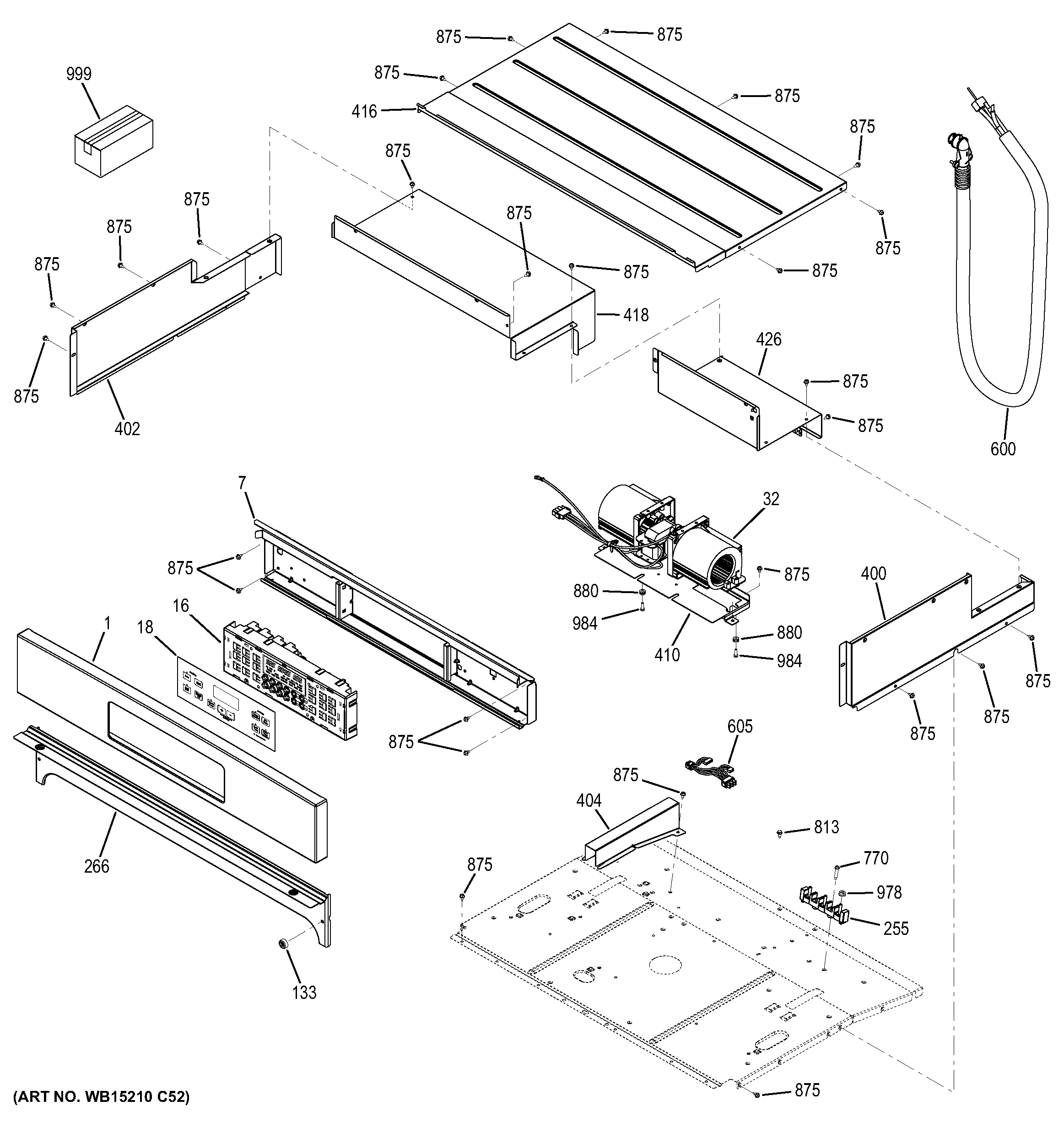 GE JK1000DF3BB control panel diagram