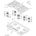 GE ZGU385NSM1SS control panel & cooktop diagram
