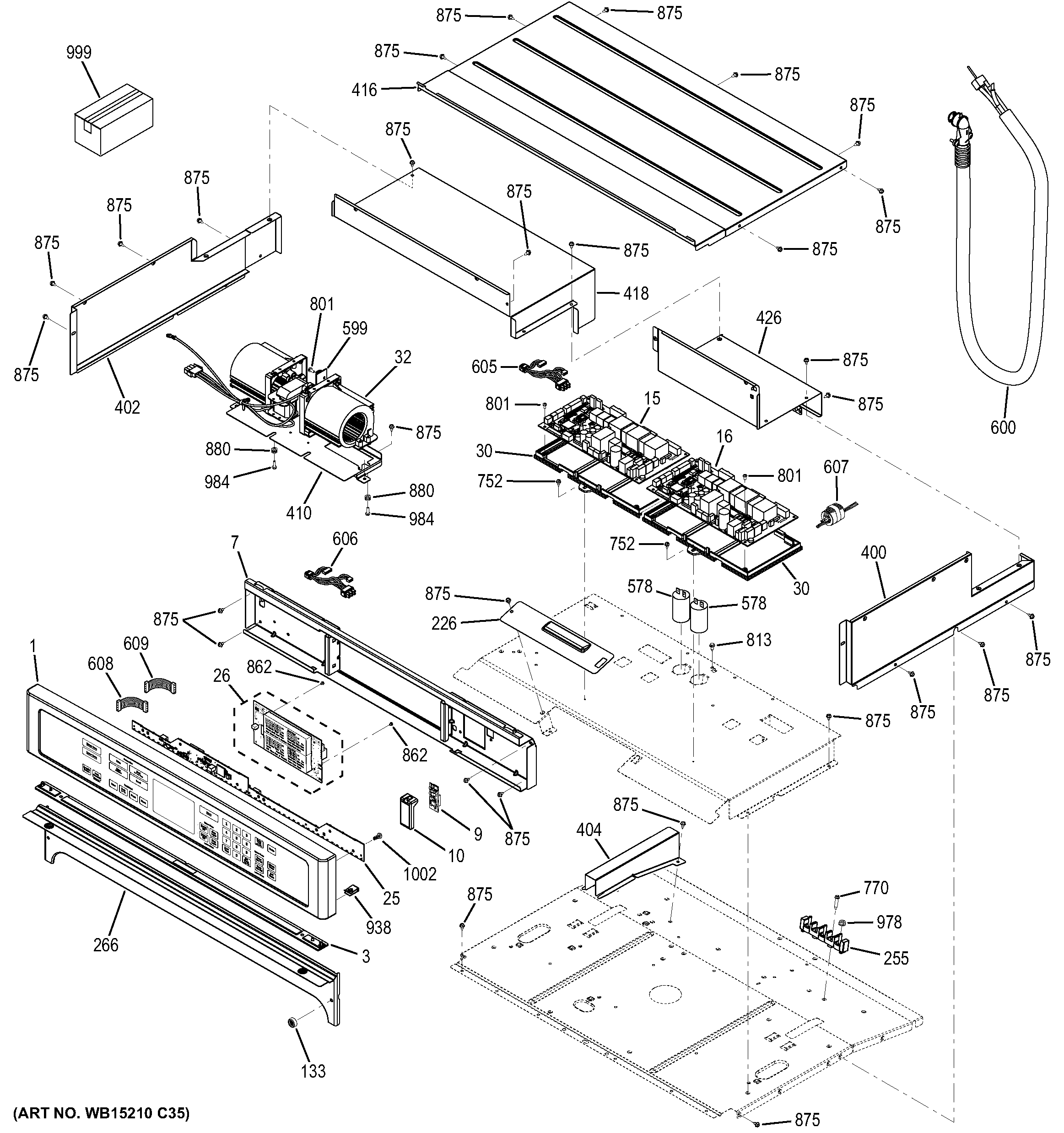 GE PT9550DF2BB control panel diagram