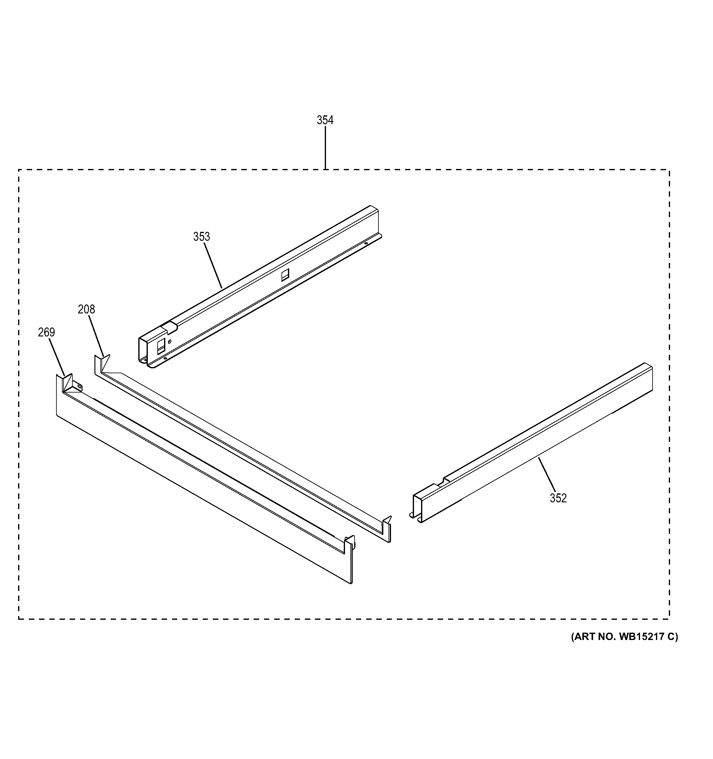 GE JT3500DF2BB pedestal diagram