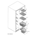 GE GCU21XGYAFLS freezer shelves diagram