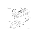 GE GTDN550GD1WW gas valve & burner assembly diagram
