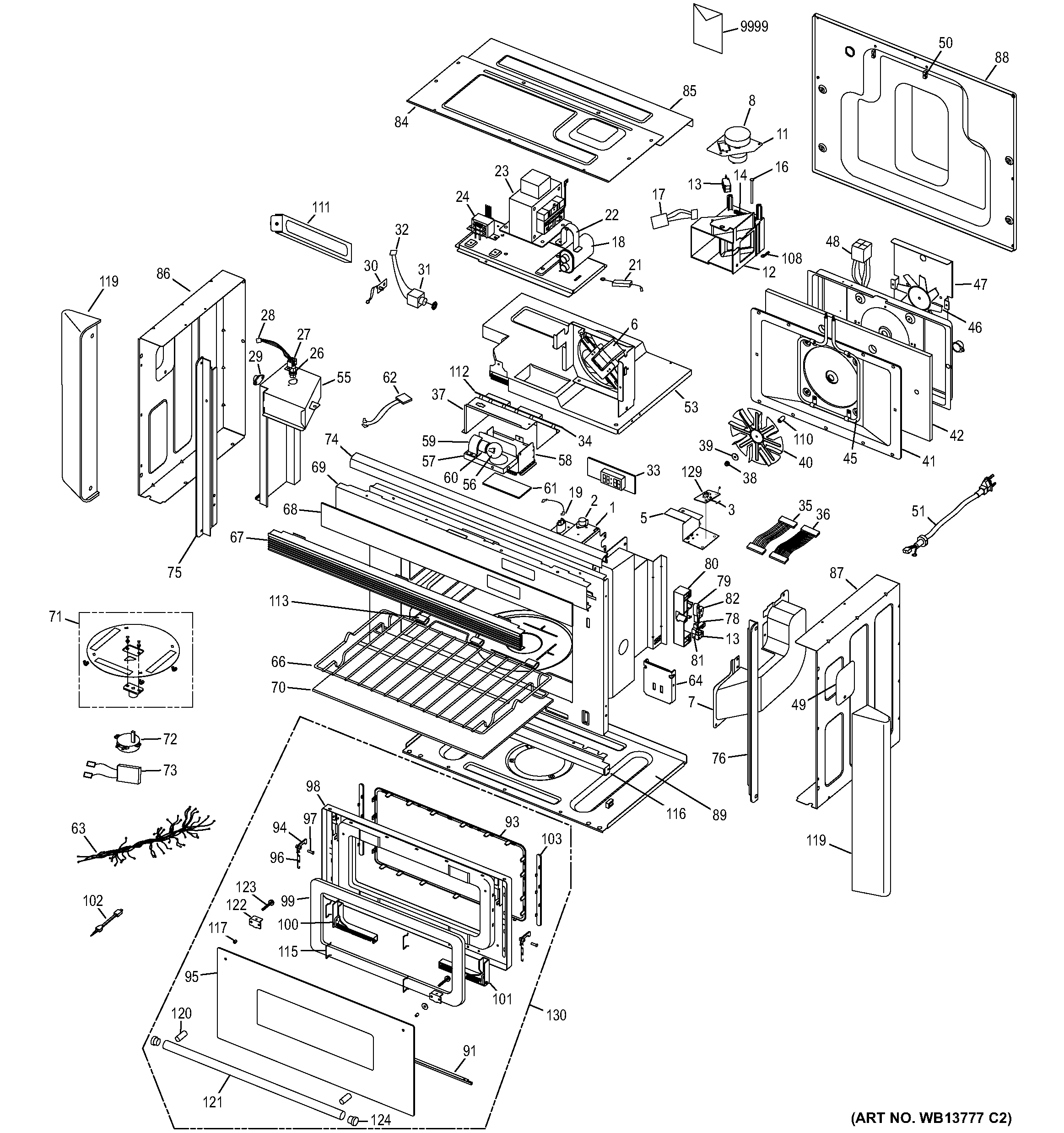 GE ZMC1095BF03 microwave diagram