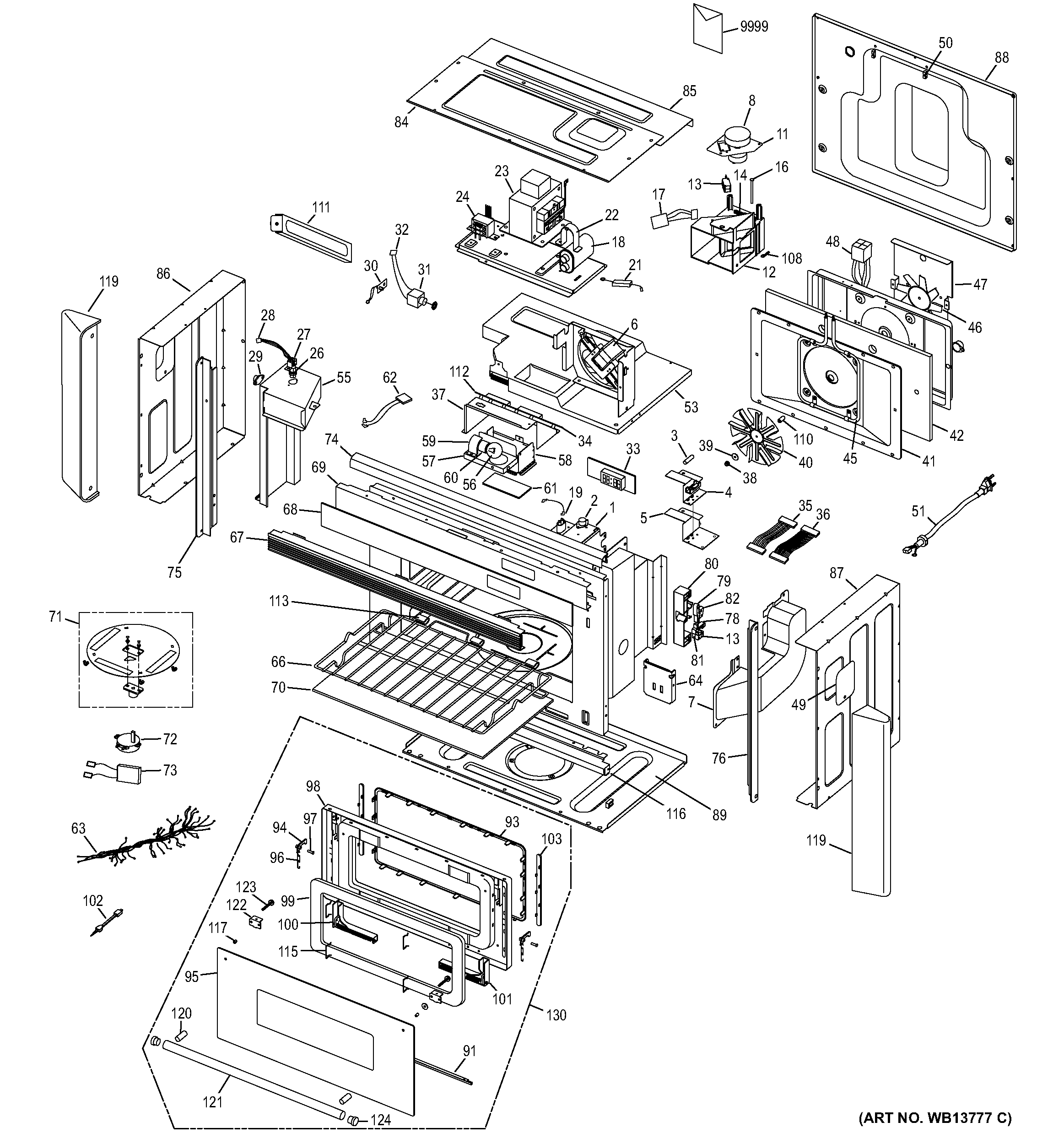 GE ZMC1095BF02 microwave diagram