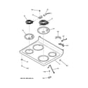 GE JB250RF3SS cooktop diagram