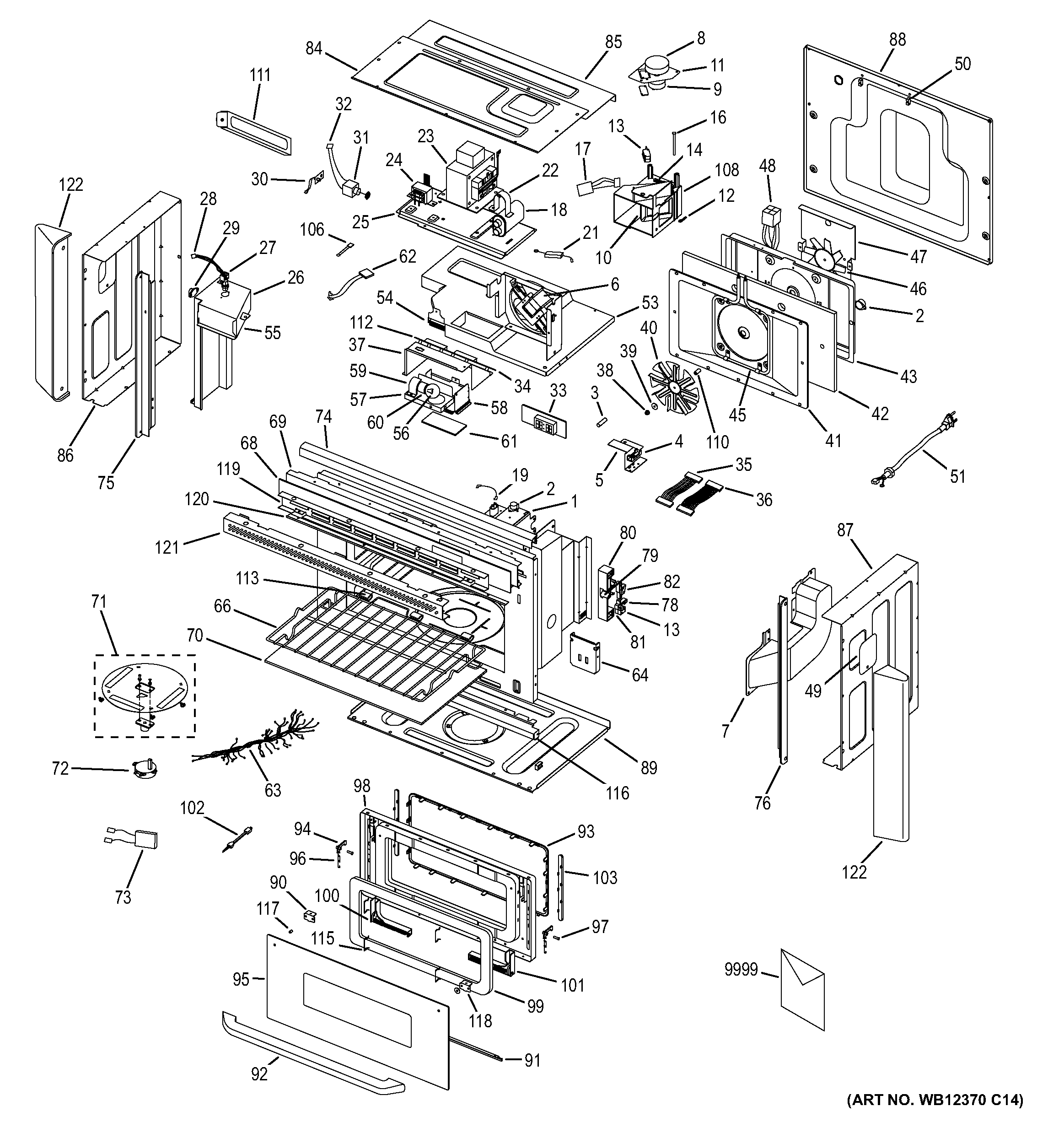 GE JEB1095CB001 microwave diagram