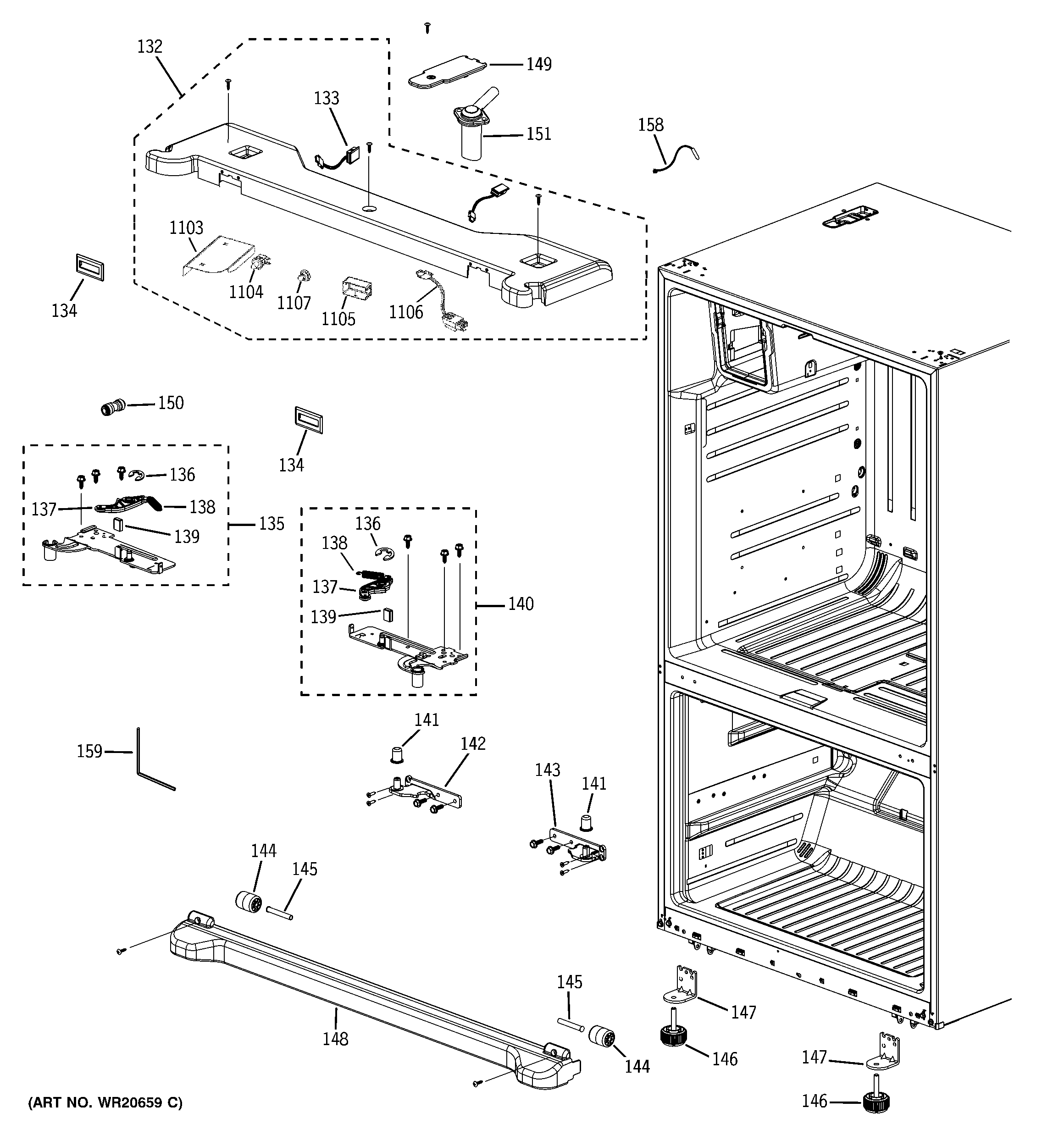 GE PFSS9PKYBSS case parts diagram